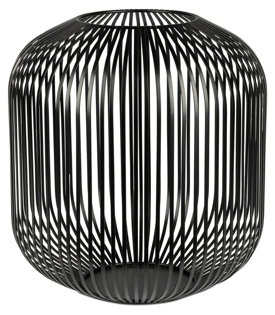 Windlicht Wili Stäbe in Kugelform H. 35cm schwarz aus Produktbild 