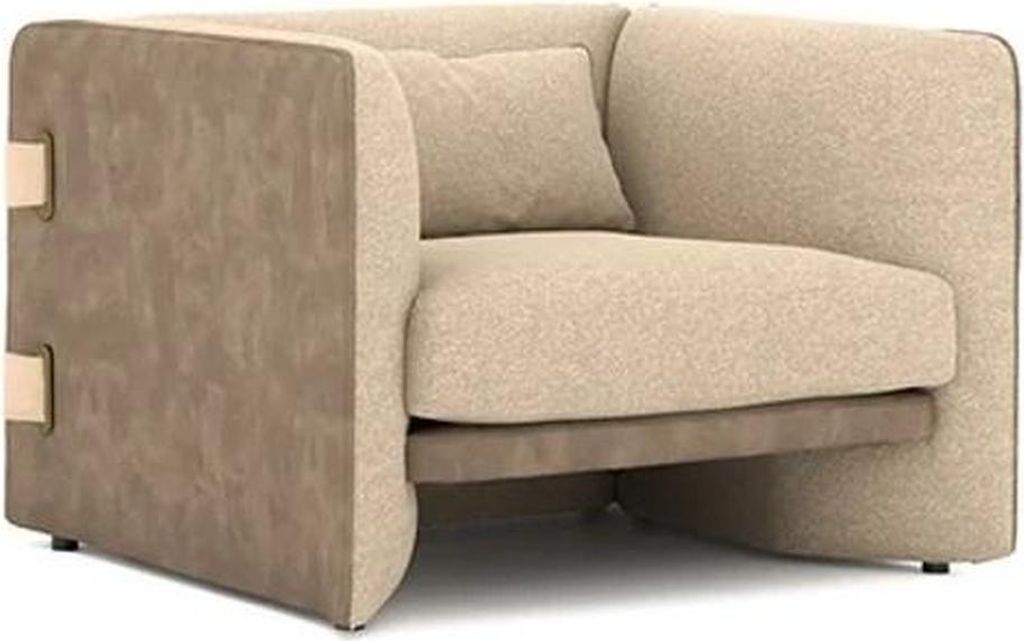 2x Sessel mit Couchtisch Wohnzimmer Komplett Möbel Desing Einrichtung Garnitur