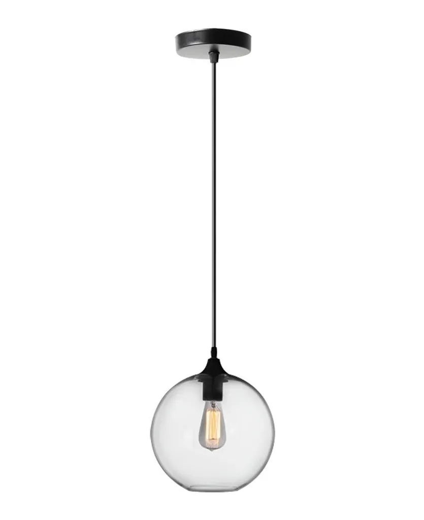 Lampe Suspendue en Métal Noir Toolight avec Câble Réglable E27