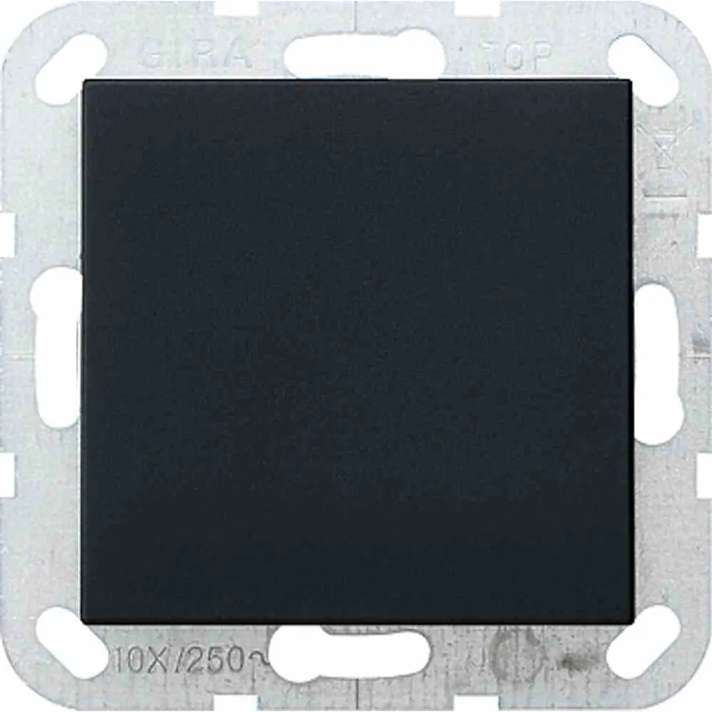 Support pour Cache Borgne GIRA Système 55 Noir Mat pour Finition Mur