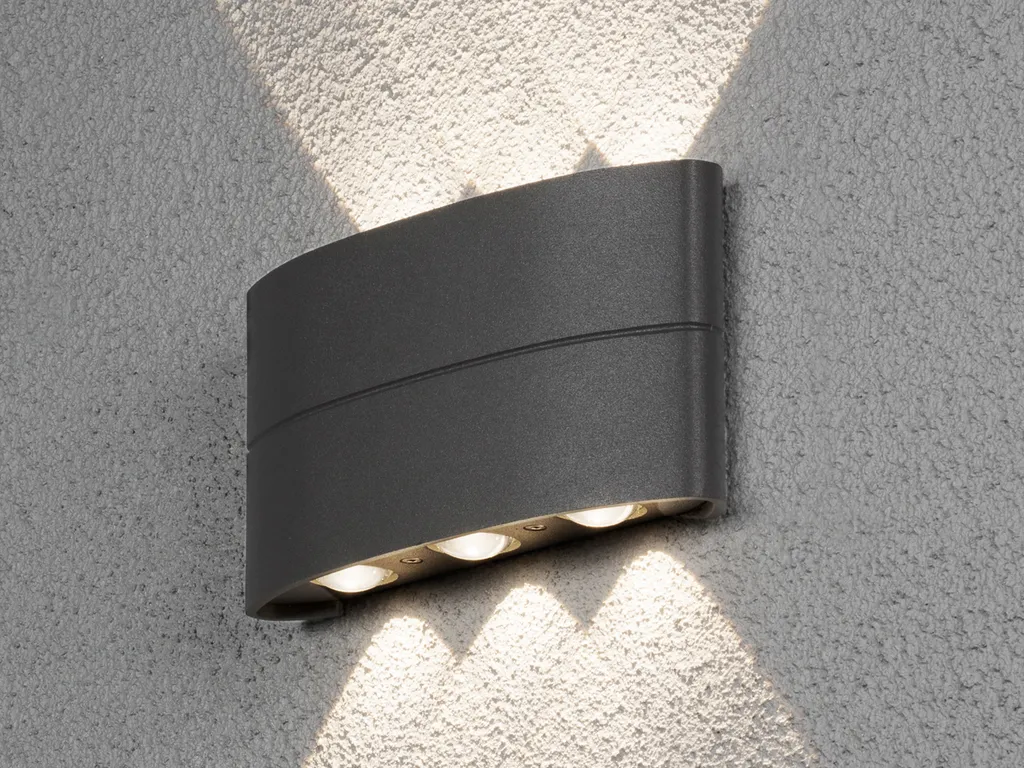 Luminaire mural extérieur LED Chieri 3X2 avec éclairage bidirectionnel