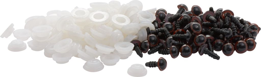 VBS XXL Bärenaugen 8 mm 100 Stück für Puppen Teddys Basteln Produktbild 