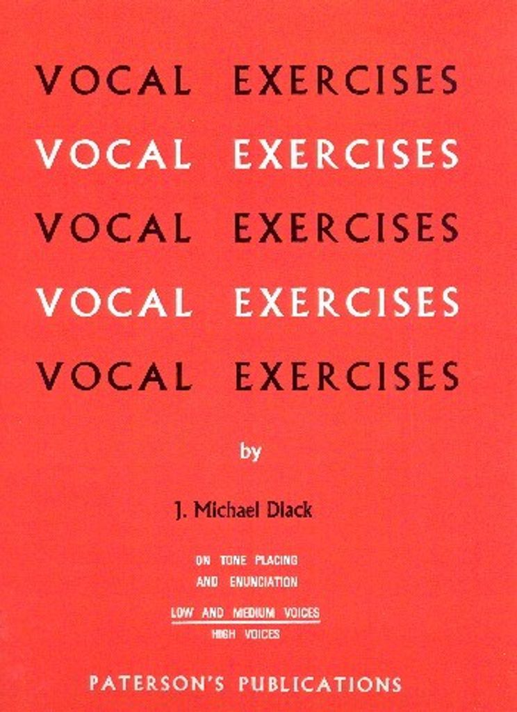 Vocal Exercises for low (medium) voice and piano