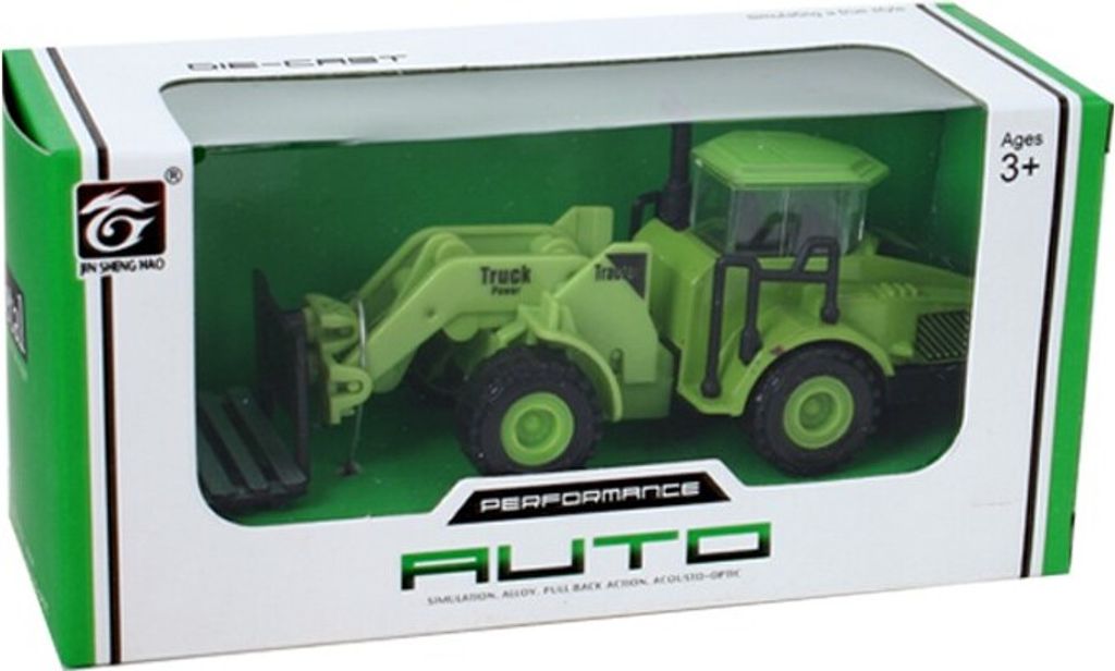 Bagger Radlader Baumaschine Werkzeug mit Aufbau Friktionsantrieb Kleinkind Spielzeug Mitgebsel Grün, Modell:Bagger Palette