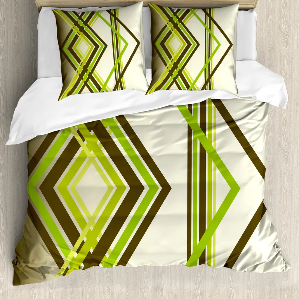 Copripiumino Astratto ABAKUHAUS Verde Lime 155x220cm Antiacaro