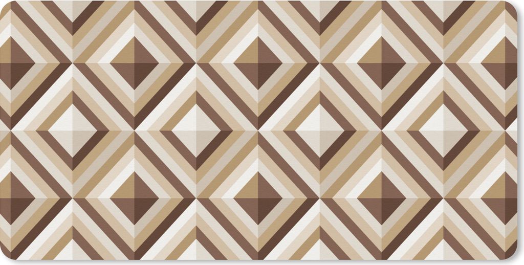 MuchoWow Schreibtischunterlage Retro - Stern - Design 80x40 cm - XXL Mauspad - Gaming Mauspad