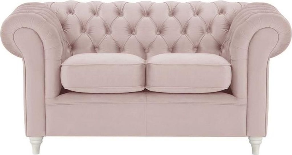Zweisitzer-Sofa Chesterfield-Velluto 14-white