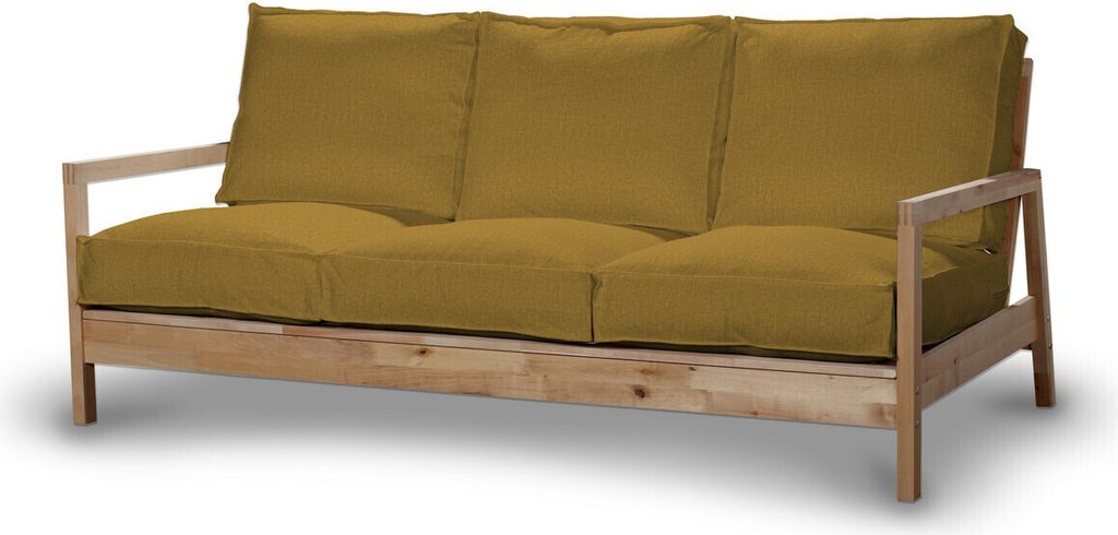 Dekoria Bezug für Lillberg 3-Sitzer Sofa, senfgelb, Sofahusse, Lillberg 3-Sitzer