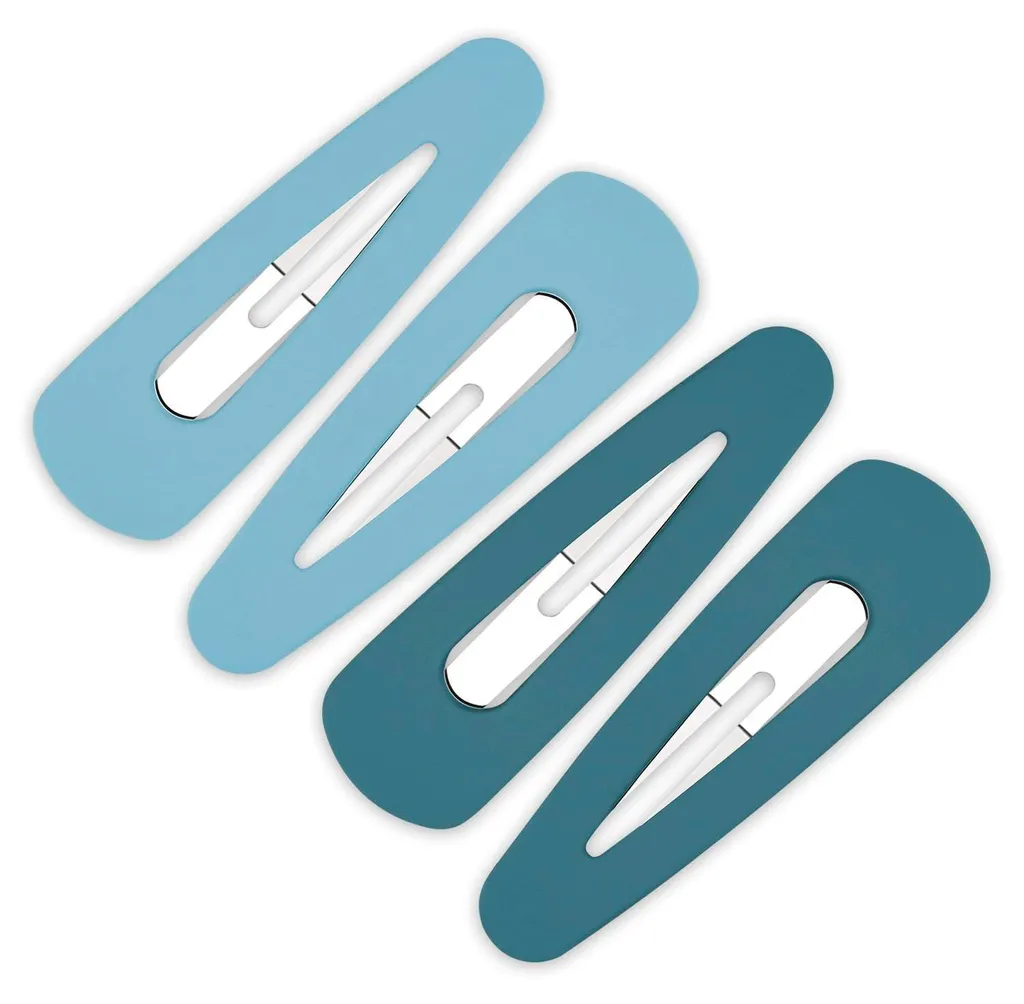 Barrette Cheveux Femme 9 cm de Long Clip Bleu pour Coiffures Variées