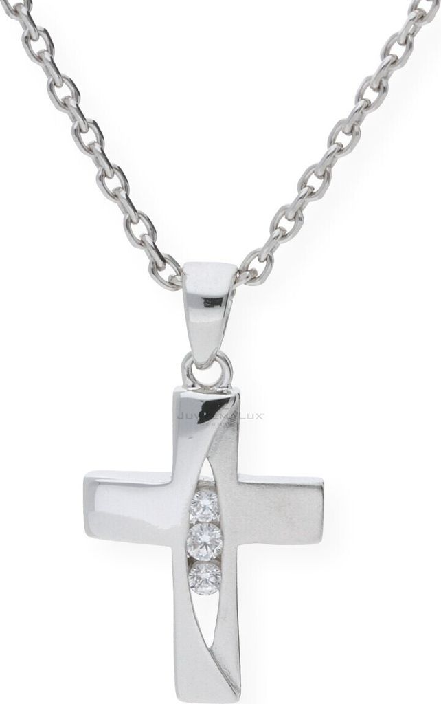 Kreuz Anhänger Silber 925 Zirkonia JL10-02-0346 JuwelmaLux