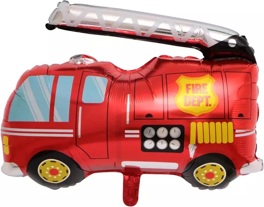 Folienballon Fahrzeug Motiv, Feuerwehrfahrzeug, ca. 74 x 80 cm
