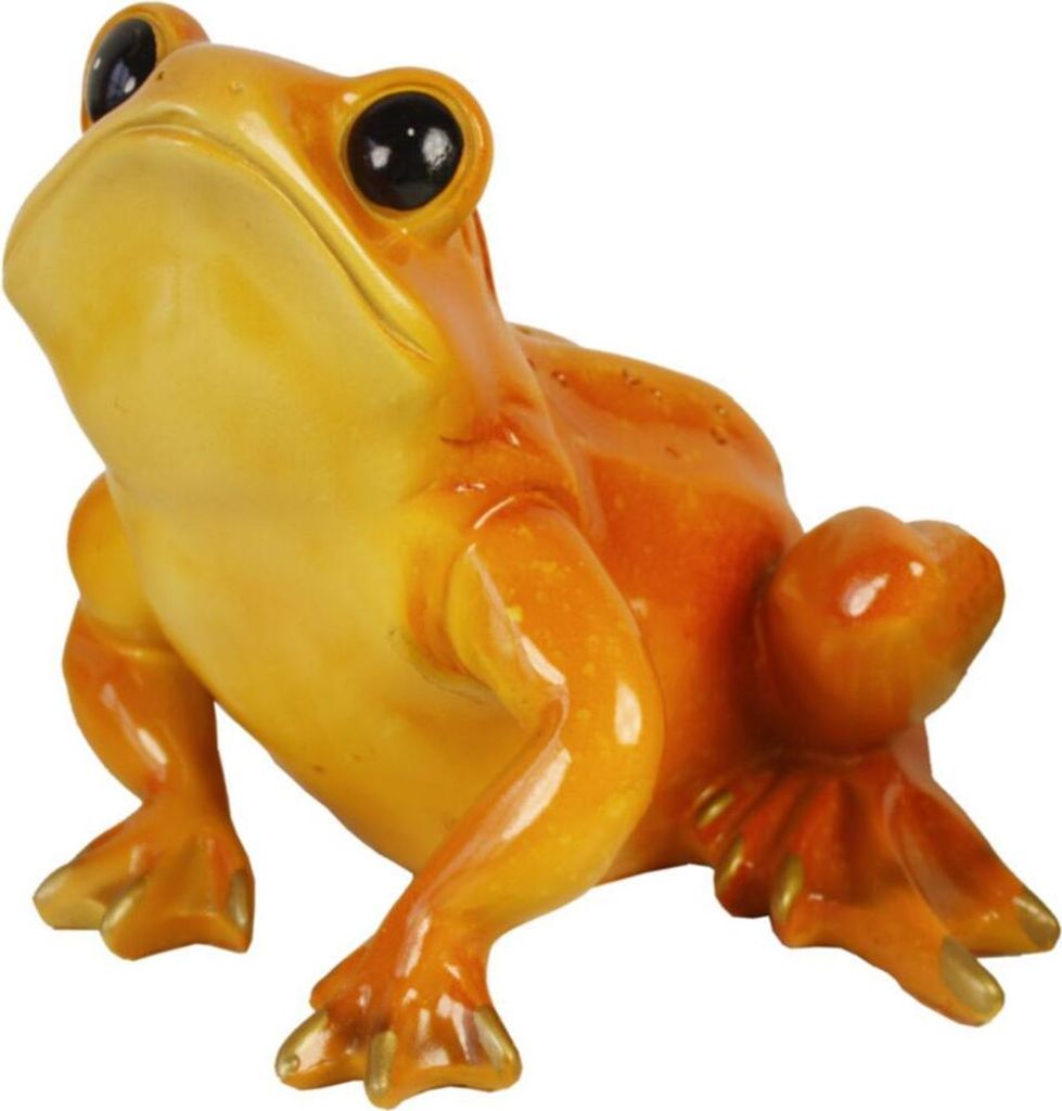 DECO-PLANT Frosch XXL in orange-gelb ca. 18 cm H | Produktbild 
