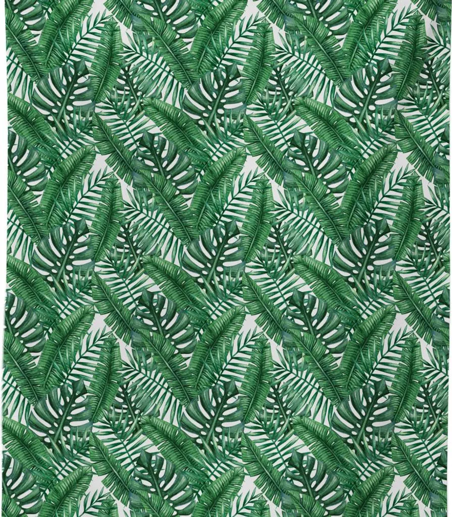 ABAKUHAUS Tovaglia Giapponese 140x200 Cm - Acquerello Sakura Foglie Verde Reseda - Rettangolare Per Tavolo Da Pranzo - 5