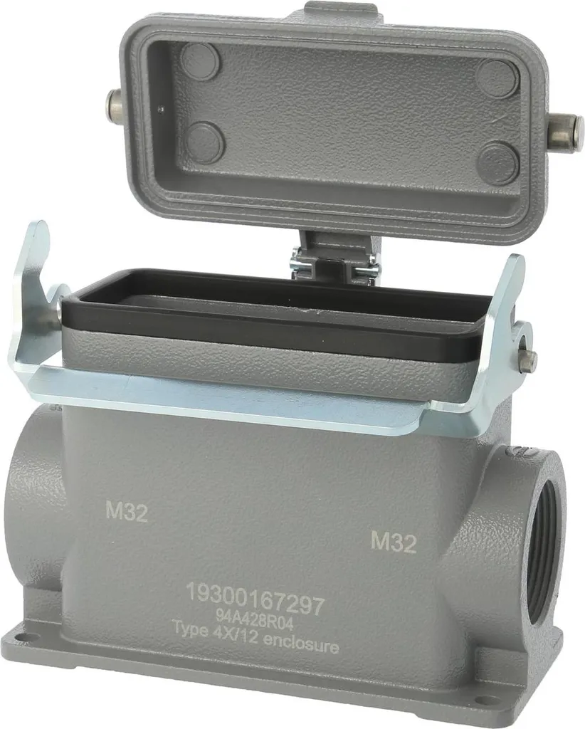 HARTING Han 16B Alloggiamento Base Alto 2xPG21 | Protezione Industriale IP65