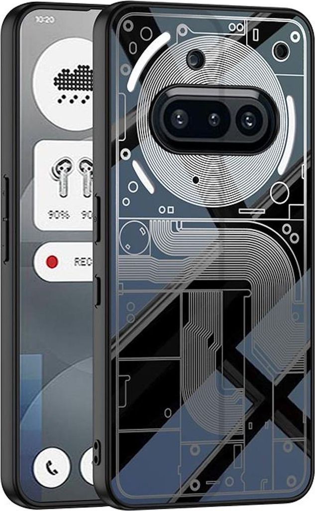 Für Nothing Phone 3a GKK Skin Feel AG Technik Design TPU Schutz Hülle Schwarz
