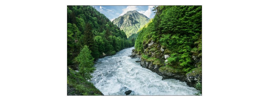 Muralo Fototapete 225 x 150 cm Vlies Tapete Wandtapeten moderne Wandbilder XXL Natur Gebirge Fluss Himmel