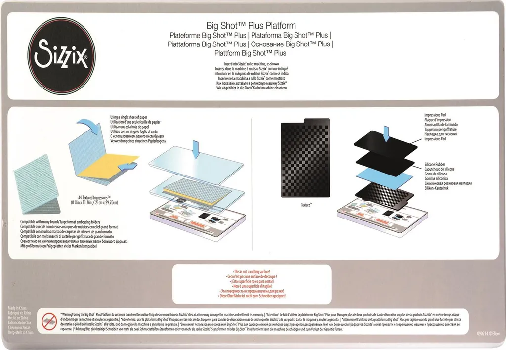 Sizzix 2118724999 Big Shot Plus Plateforme de Découpe Multi-Usage