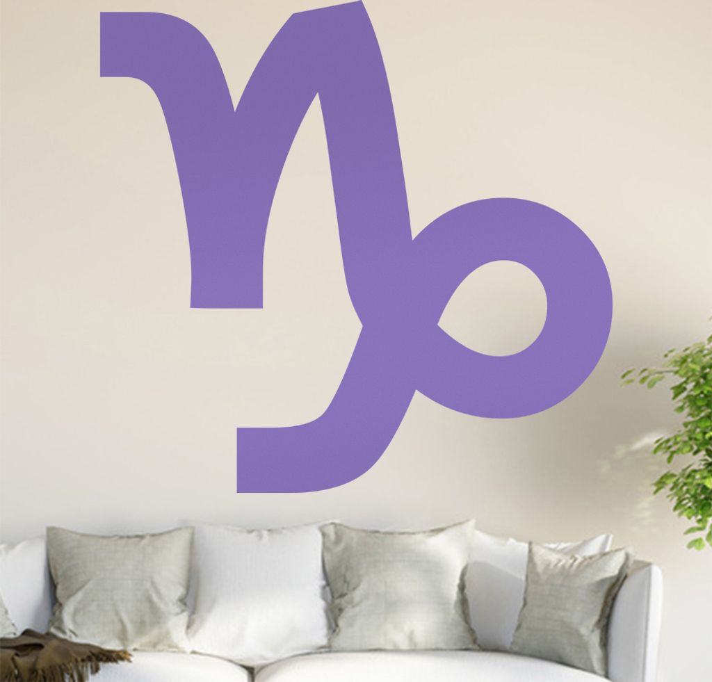 Sternzeichen: Steinbock Wandtattoo in 6 Größen - Wandaufkleber Wall Sticker - Dekoration, Küche, Wohnzimmer, Schlafzimmer, Badezimmer