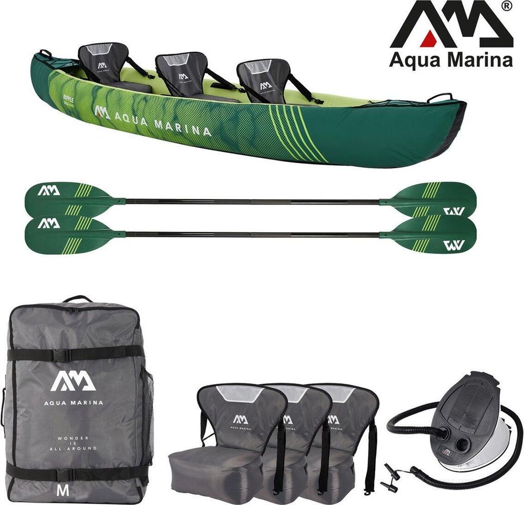 Aqua Marina RIPPLE 370cm kajak Set 3 osoby nafukovací kanoe Obrázek produktu 