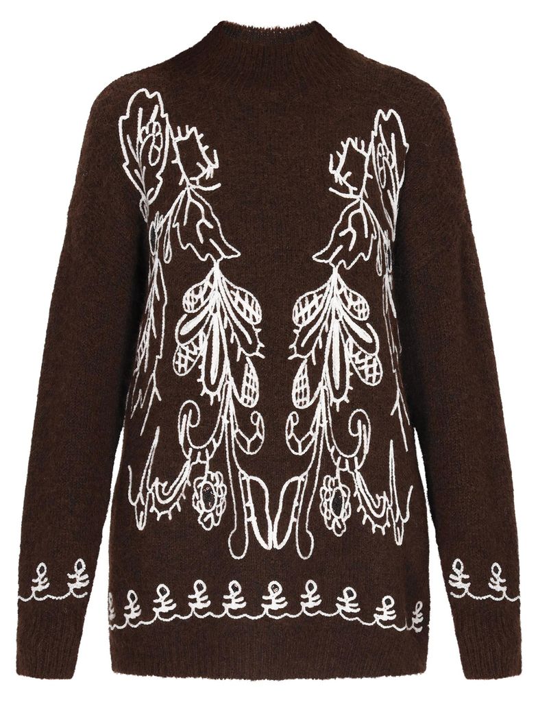 GELYA damen pullover - kaffee, XS/S
