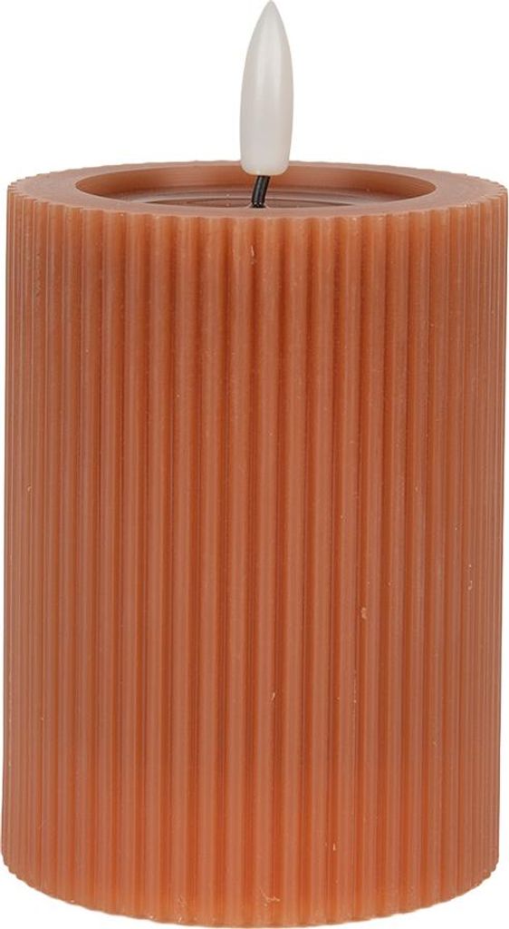 Clayre & Eef LED svíčka Ø 8x13 cm hnědý vosk Obrázek produktu 