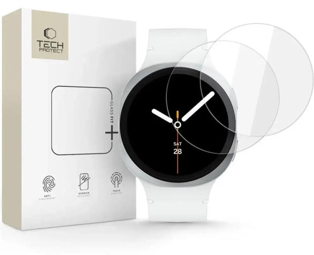 Tech-Protect Glas Fit+ 2er-Pack für Samsung Galaxy Watch 8 Produktbild 