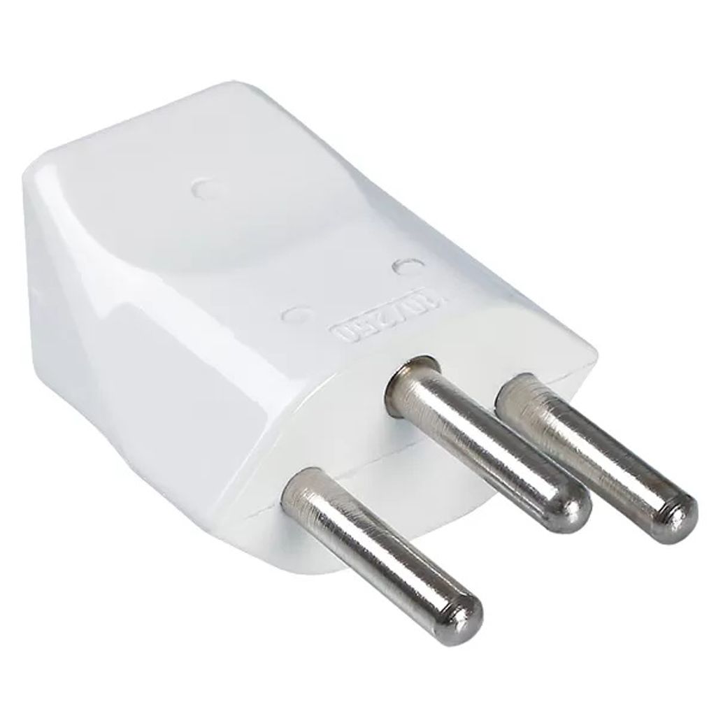 BACHMANN Schutzkontaktstecker, Schweiz CH 10A / 250V weiß