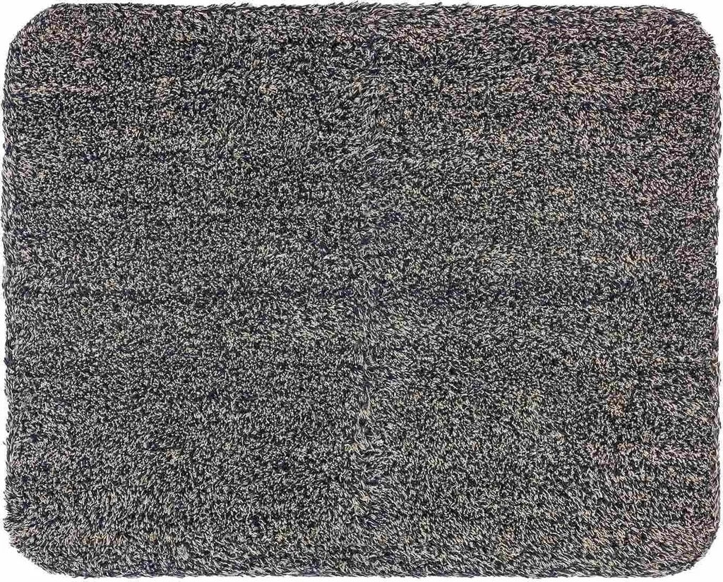 Paillasson 100% Coton Ultra Absorbant et Lavable 60x75 cm Anthracite
