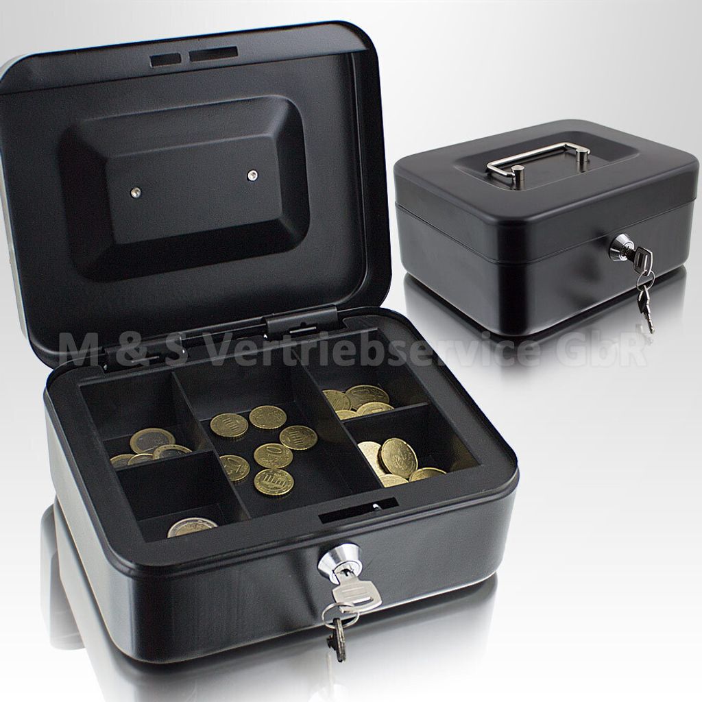Bituxx Geldkassette mit Münzeinlage, schwarz, MS-12724