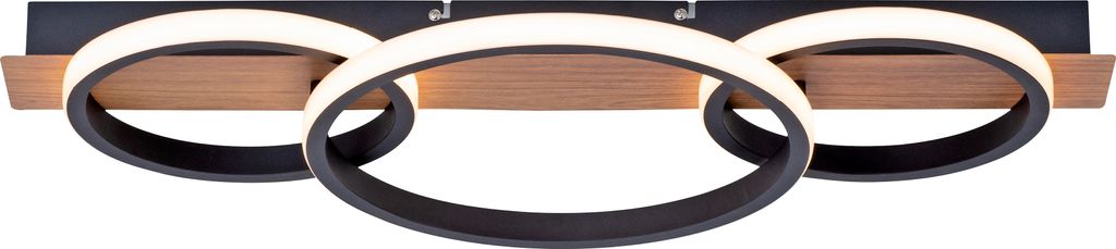 Leuchten Direkt LED Deckenleuchte Trooper holzdekor, Produktbild 