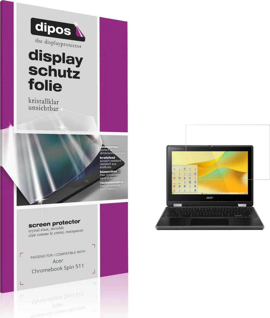 2x dipos Claro Pellicola Protettiva per Acer Chromebook Spin 511