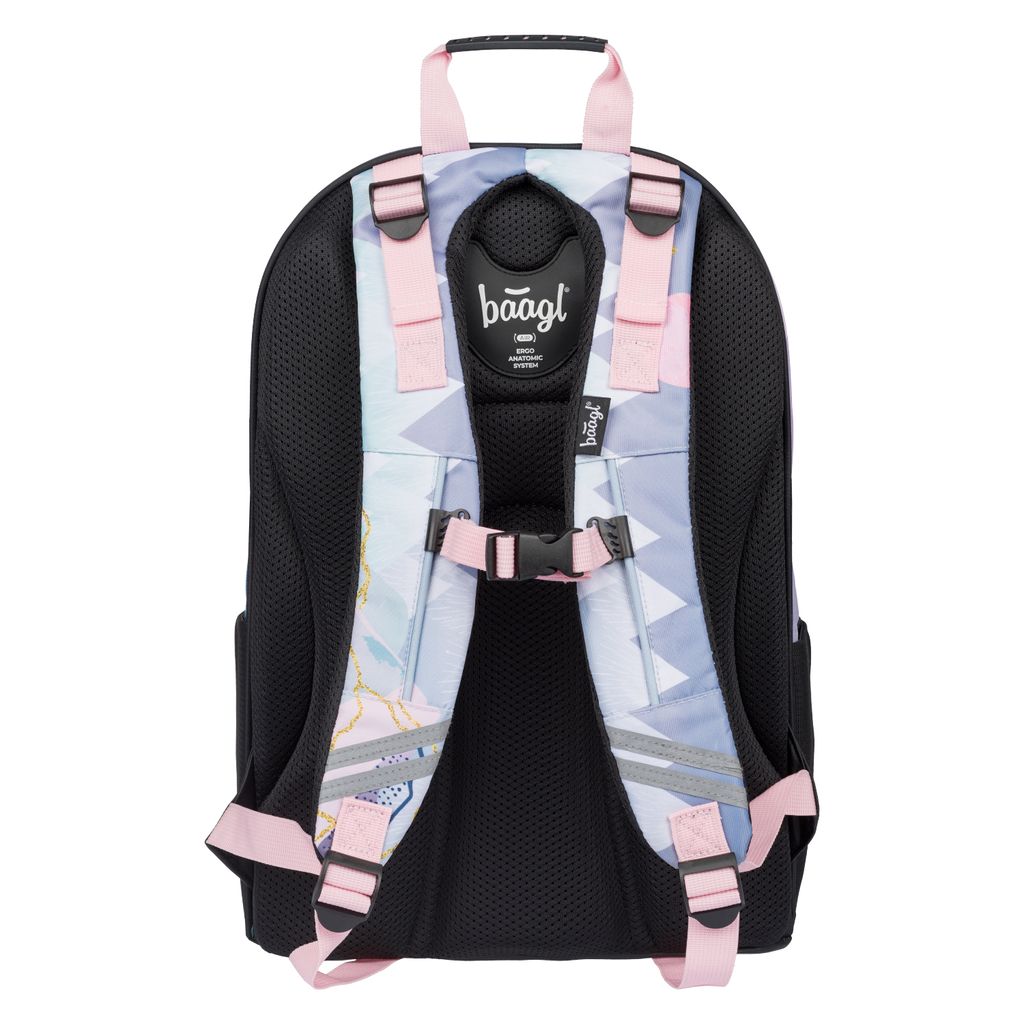 Baagl Schulrucksack für Mädchen Teenager - Skateboard Produktbild 4