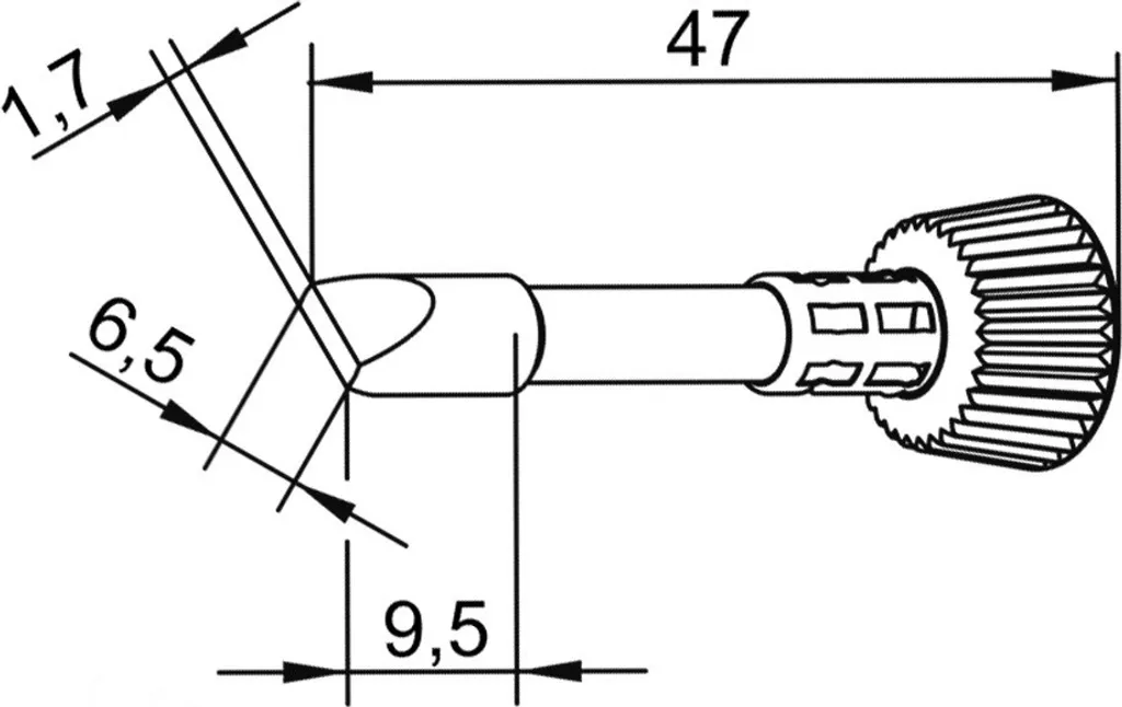 Ersa 0102CDLF65/SB Punta Saldante ERSADUR 6,5mm | Ricambio i-CON