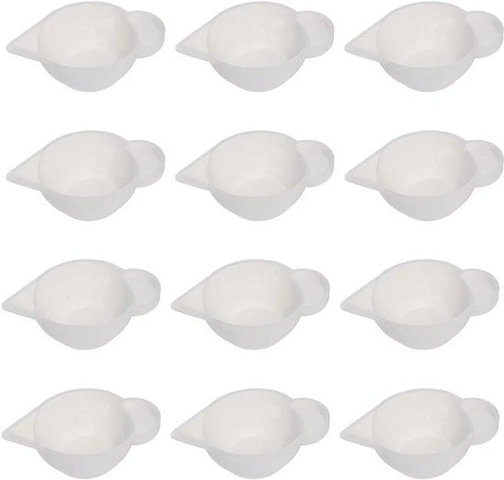 Gobelet diviseur de silicone blanc avec bec verseur pour DIY et art
