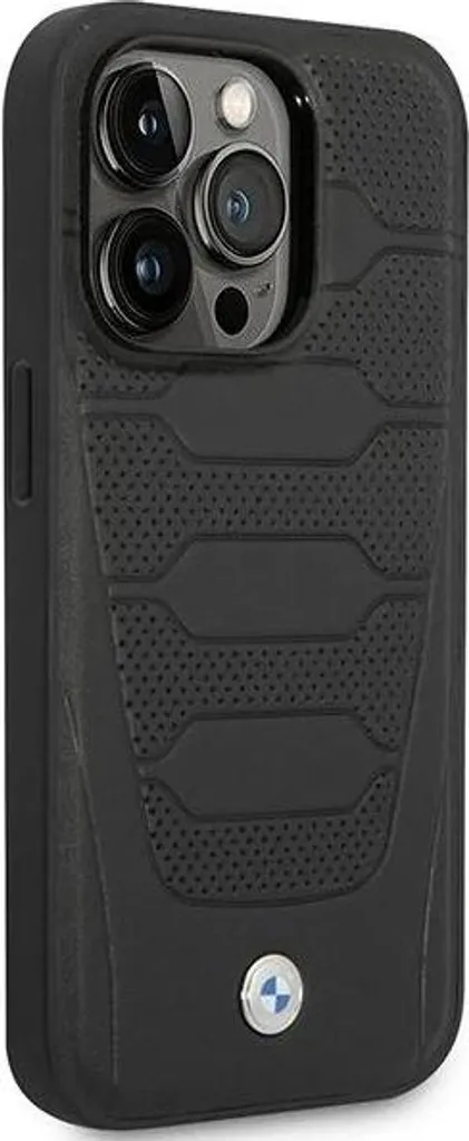 BMW iPhone 14 Pro Max Case Leather Seats Pattern MagSafe Black - Shop - 4