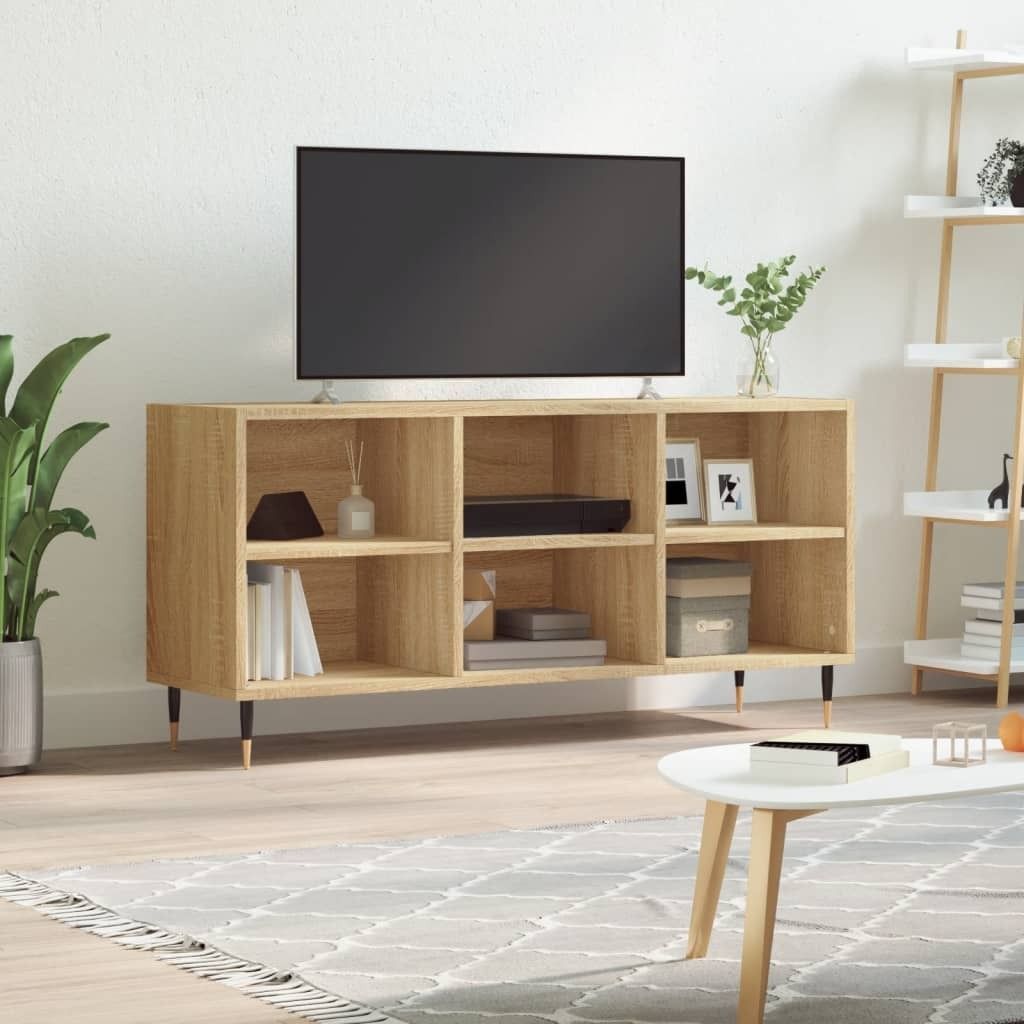The Living Store TV-Schrank Sonoma-Eiche 103,5x30x50 cm Holzwerkstoff