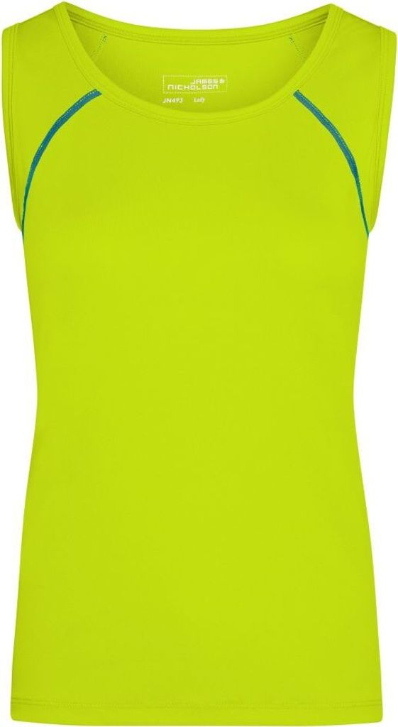 Funktions-Top für Fitness und Sport bright-yellow/bright-blue, Gr. L