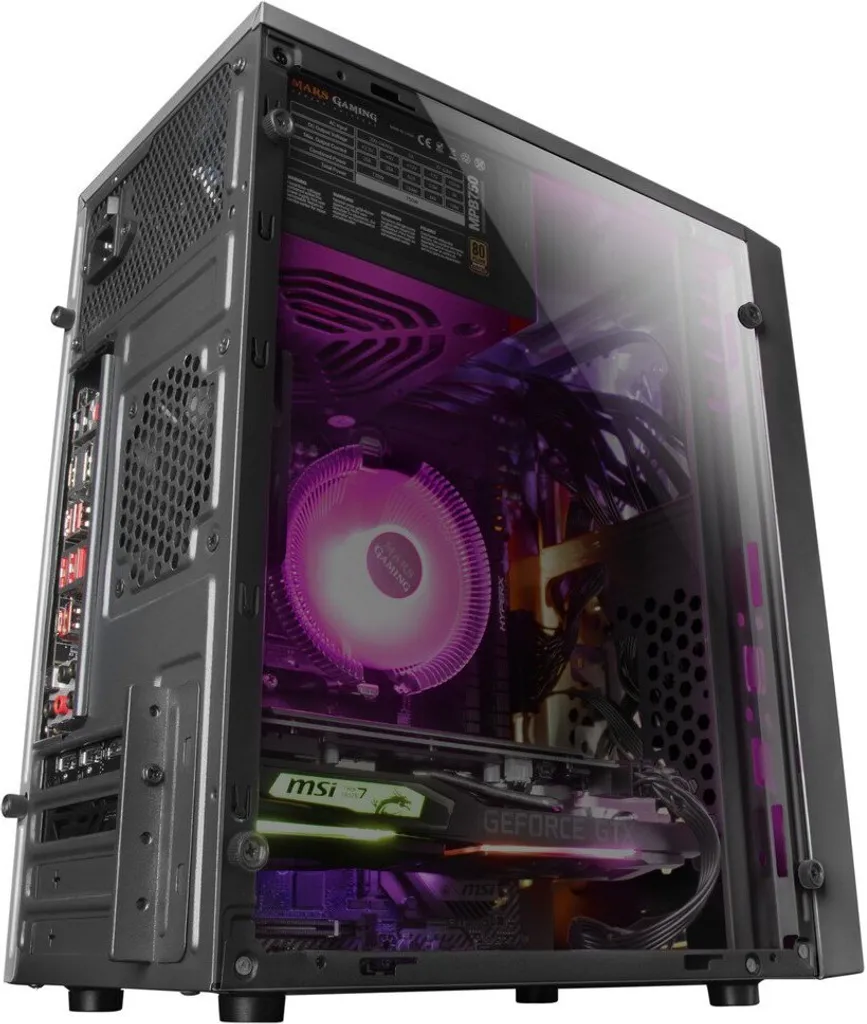 Boîtier PC Micro-ATX Mars Gaming MCM pour Setup Gaming Gain de Place - 4