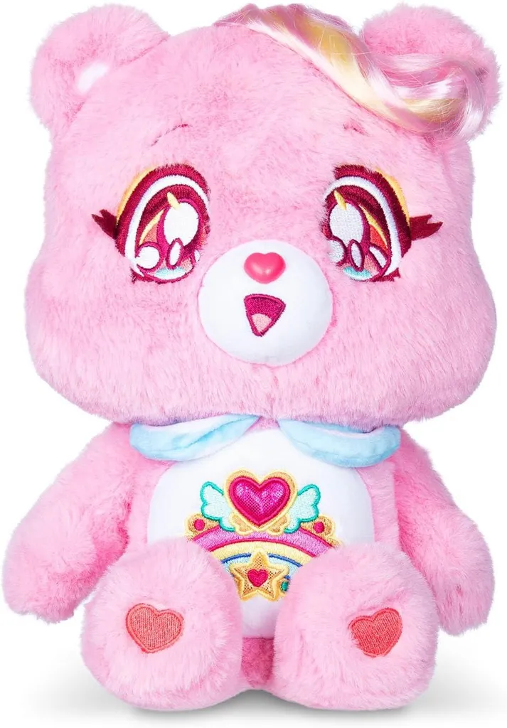 Doudou Bisounours Cheer Bear Rose 31 cm - Peluche Douce pour Enfant