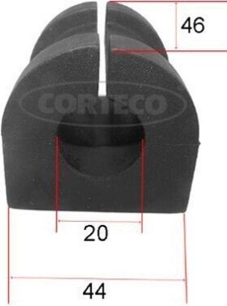 CORTECO 49363595 Lagerung Stabilisator Stabigummi Hinten für MITSUBISHI Outlander II SUV (CWW)