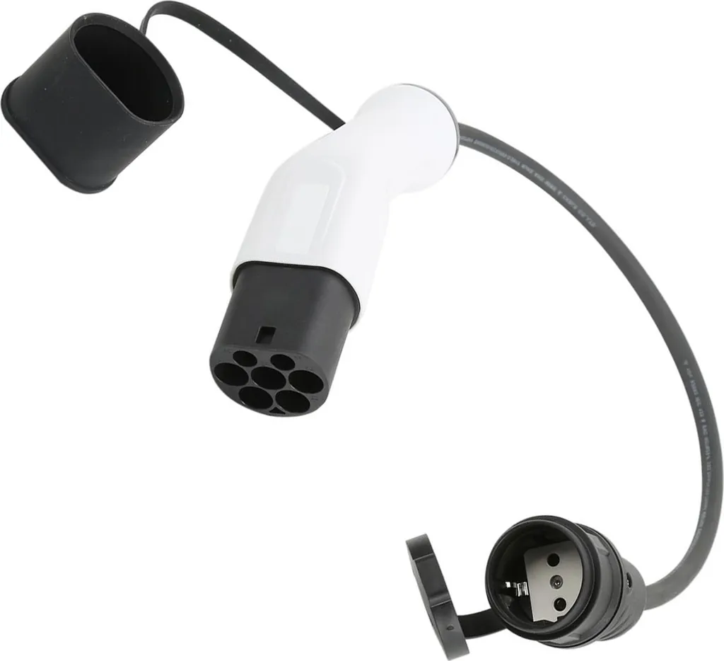 Adaptateur Type 2 vers Schuko 16A 250V pour recharge véhicule électrique