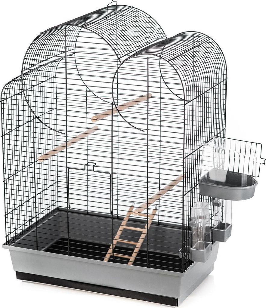Duvo+ Vogelkäfig Eliza grau/schwarz Produktbild 