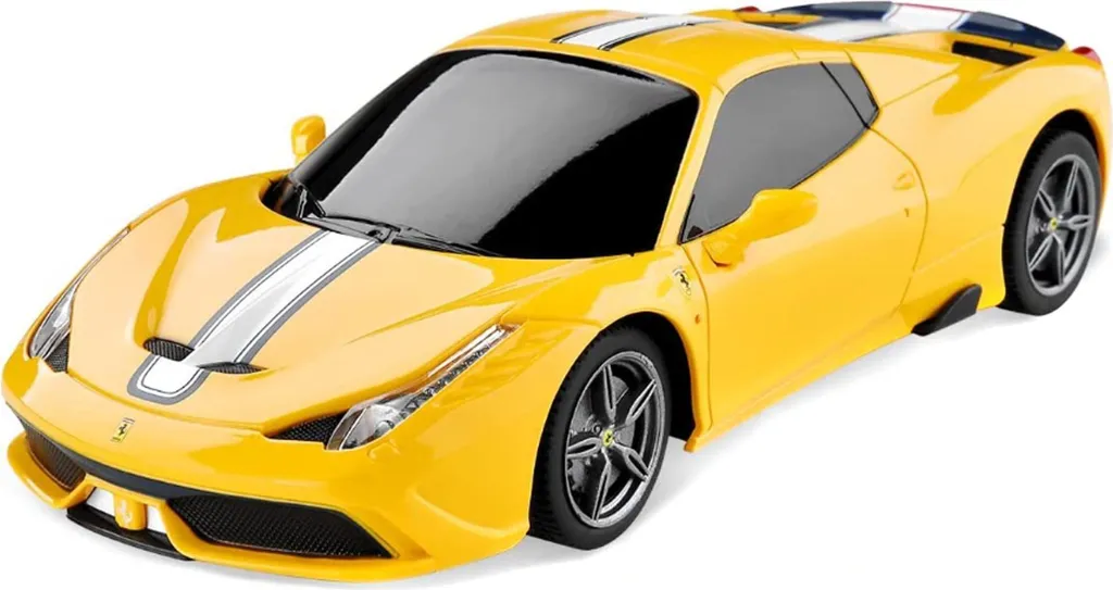 Réplique Ferrari 458 Speciale A 1:24 Jaune Rastar : Réalisme et Agilité