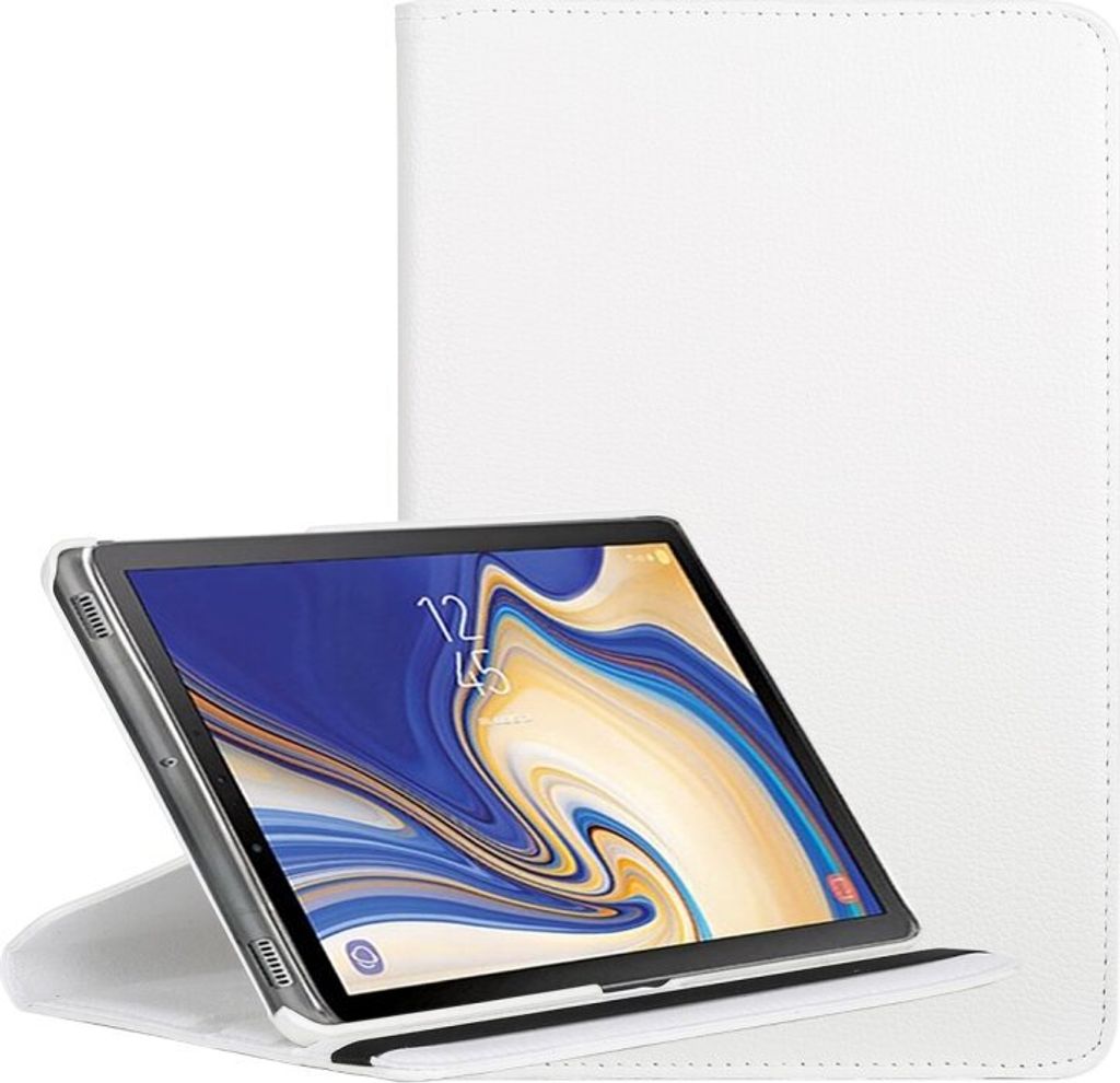 Tablet Tasche für Samsung Galaxy Tab S4 10.5 Leder Schutzhülle 360° Case Cover Weiß