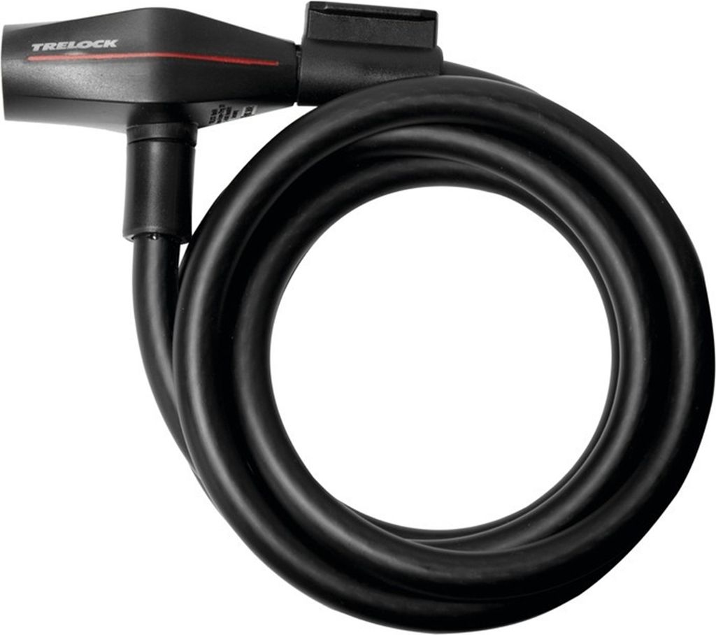 Trelock Spiralkabelschloss 180 cm D 12 mm SK 312/180 schwarz mit Halter ZK 23...