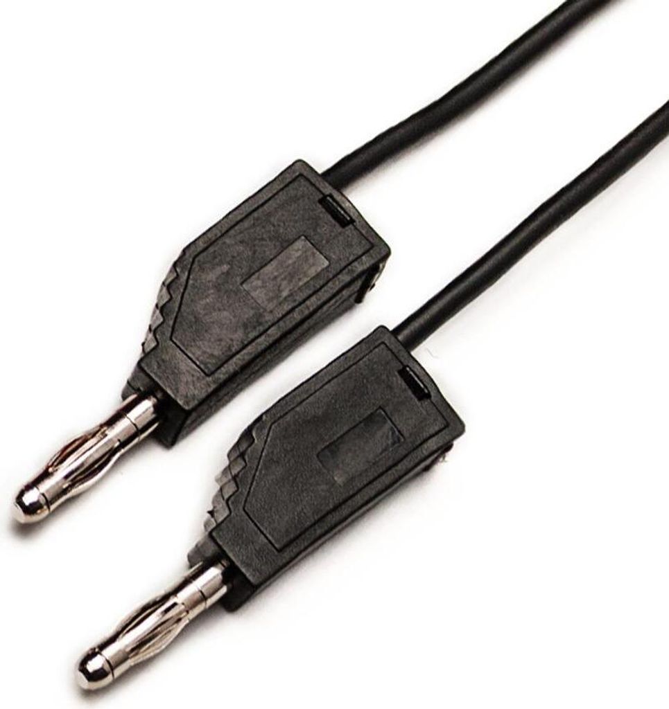 Messleitung 50 / 100 cm rot, schwarz, gelb, grün, blau - Farbe/Art: 1m schwarz