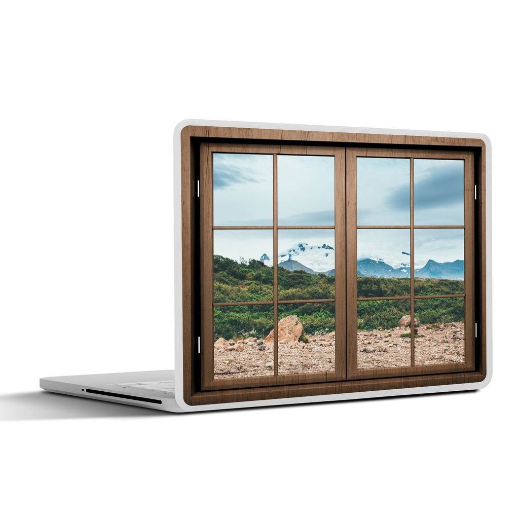 MuchoWow Laptop Aufkleber Sticker Cover Aussicht - Felsen - Berg 40x30 cm - Laptop Dekoration - Selbstklebend