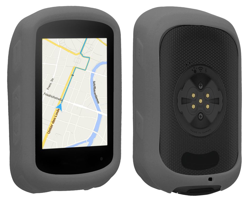kwmobile Hülle kompatibel mit Garmin Edge 840 / Edge 540 - Silikon GPS Fahrrad Case Schutzhülle - in Grau