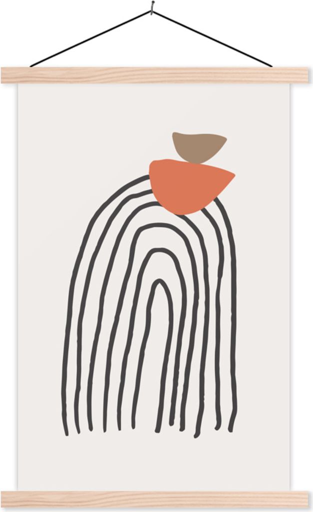 MuchoWow Textilposter Sommer - Boot - Golf - Weiß 120x180 cm mit holzfarbenen Rahmen - Textil-Plakat