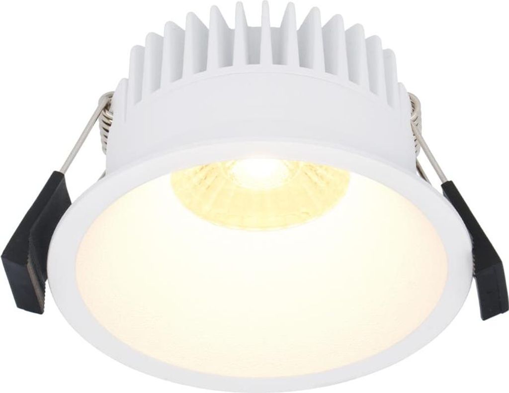 hoftronic LED Einbaustrahler 10W 900lm 2700K IP44 Weiß rund dimmbar